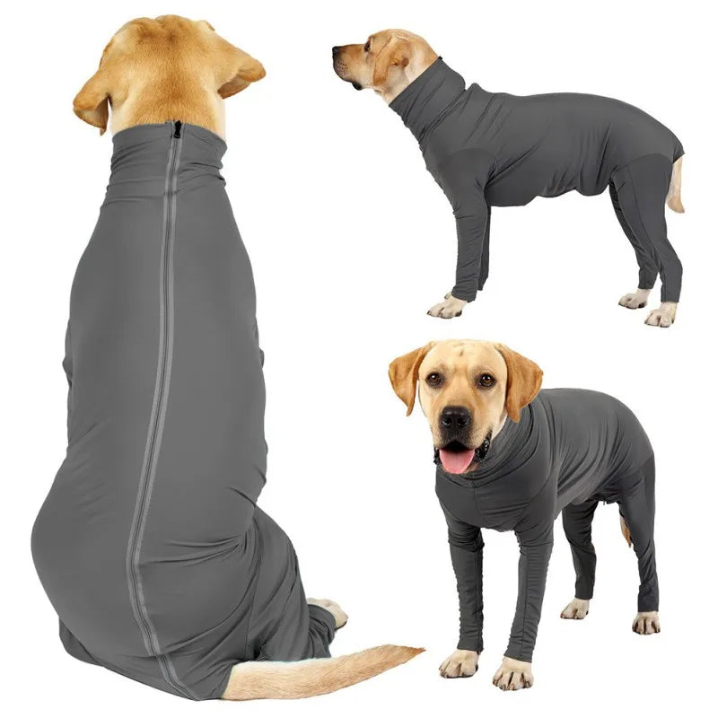 Long Sleeved One Piece Pet Pajamas for Dogs Post Surgery Recovery Shirt Anxiety Relief Outdoor Clothing