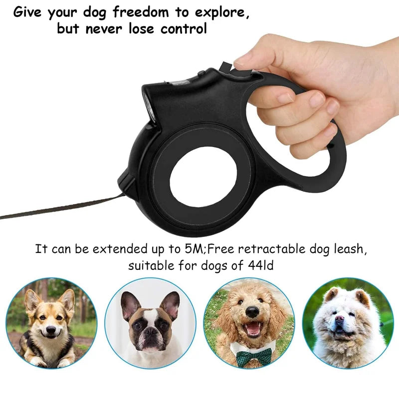 Automatic Retractable Dog Leash for All Breeds Lightweight Durable Pet Walking Tool