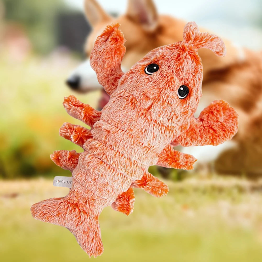 Floppy Lobster Interactive Dog Toy Plush Squeak Toy for Small Medium Large Dogs