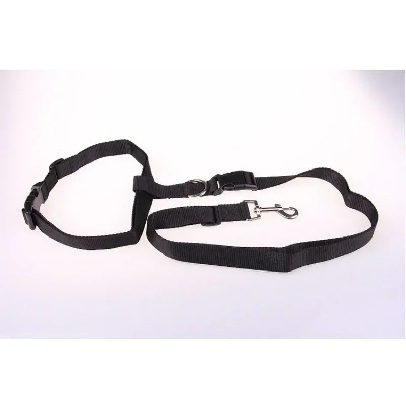 Adjustable Pet Lead Belt Traction Walking Leash for Dogs and Cats Free Rope Jogging Supplies