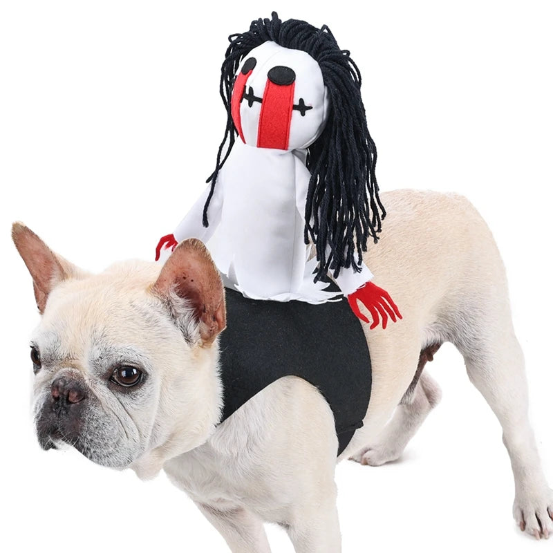 Pet Halloween Costume Funny Knight Ghost Design