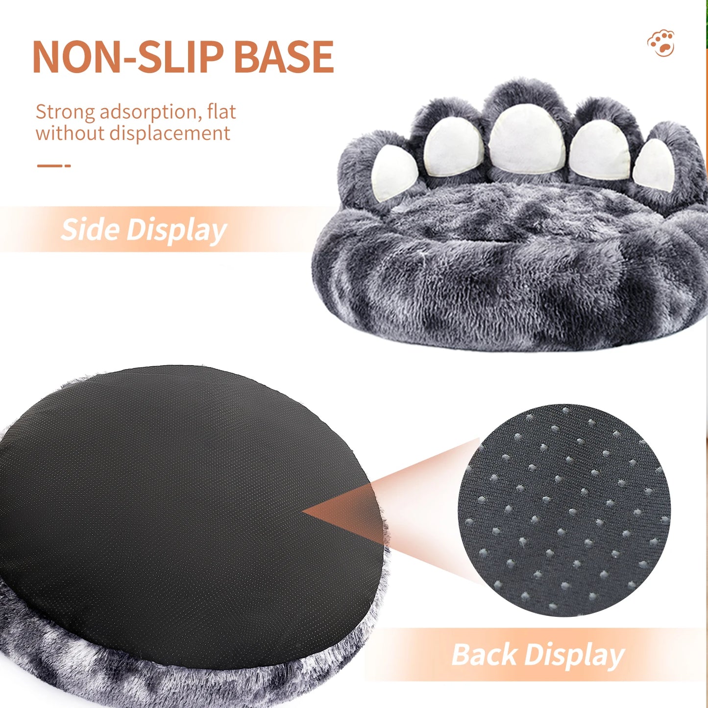 Cozy Comfy Paw Shape Pet Dog Bed Warm Cushion for Fluffy Dogs and Cats Deep Sleeping Thickened Mat