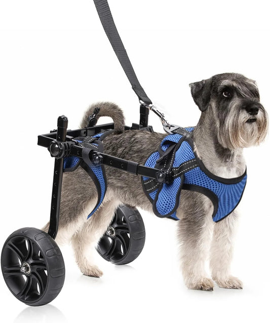 Dog Wheelchair for Back Legs with Upgraded All Terrain Tires and Durable Bearings Adjustable Dog Wheelchair Reflective Safety Design