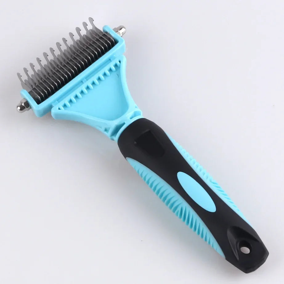 Pet Cat Dog Comb Brush Large Dogs Open Knot Rake Knife Stainless Double-sided Hair Shedding Comb Pet Grooming Products Tool